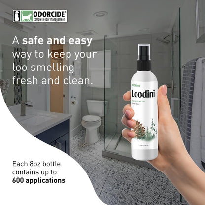 Odorcide Loo-Dini Lavender Vanilla 8oz Toilet Spray & Bathroom Spray – Use This Bathroom Spray Odor Eliminator Before You Go – Poop Spray For Toilet and Bathroom Air Freshener & Bathroom Deodorizer