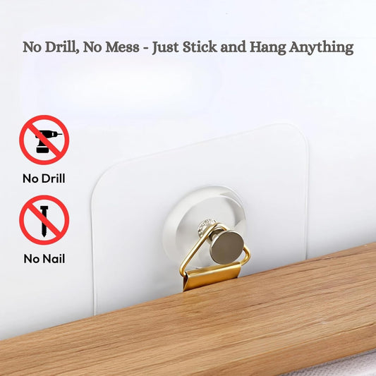Adhesive Hooks for Wall 15lb Capacity Heavy Duty Transparent Wall Hangers for Bathroom Kitchen and Offices Waterproof Oil Resistant No Drill Utility Hooks for Organization (12)