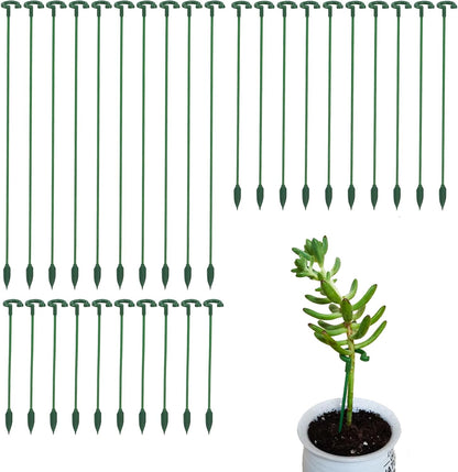 Pack of 30 Small Plant Stakes for Indoor Plants | 3 Size 6.7/10.7/14.6/ Inches Single Stem Plant Support Stakes for Phalaenopsis/Orchid Flower/Roses/Chrysanthemum/Succulent
