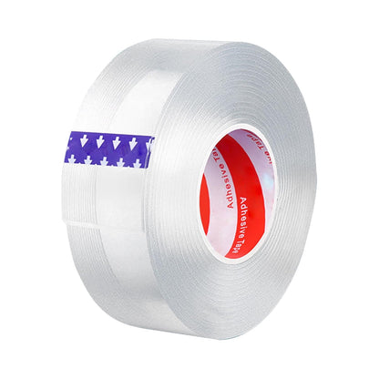 Nano Tape, Heavy Duty Double Sided Mounting Adhesive Tape, Washable Removable Reusable Transparent Gel with Durable Design, Ideal for Walls Kitchen Bathroom Car, (#1)