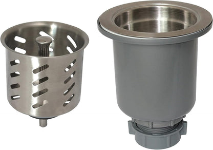 Keeney K1435 Gourmet Deep Cup Kitchen Sink Strainer, Stainless Steel