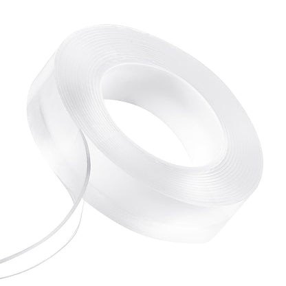 VEVOR Double Sided Tape Heavy Duty, 16 ft Long Nano Mounting Tape, Strong Adhesive & Reusable, Clear Two Sided Wall Tape, Removable Poster Picture Hanging Strips for Home, Office, Car, Outdoor Use