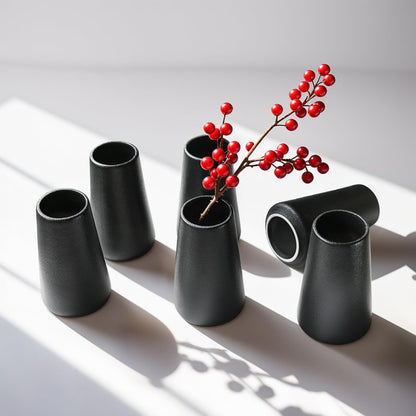 Modern Small Flower Vases 8 Pack - Ceramic, White