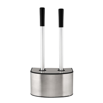 Bath Bliss 2-in-1 Toilet Brush and Plunger Set in Stainless Steel