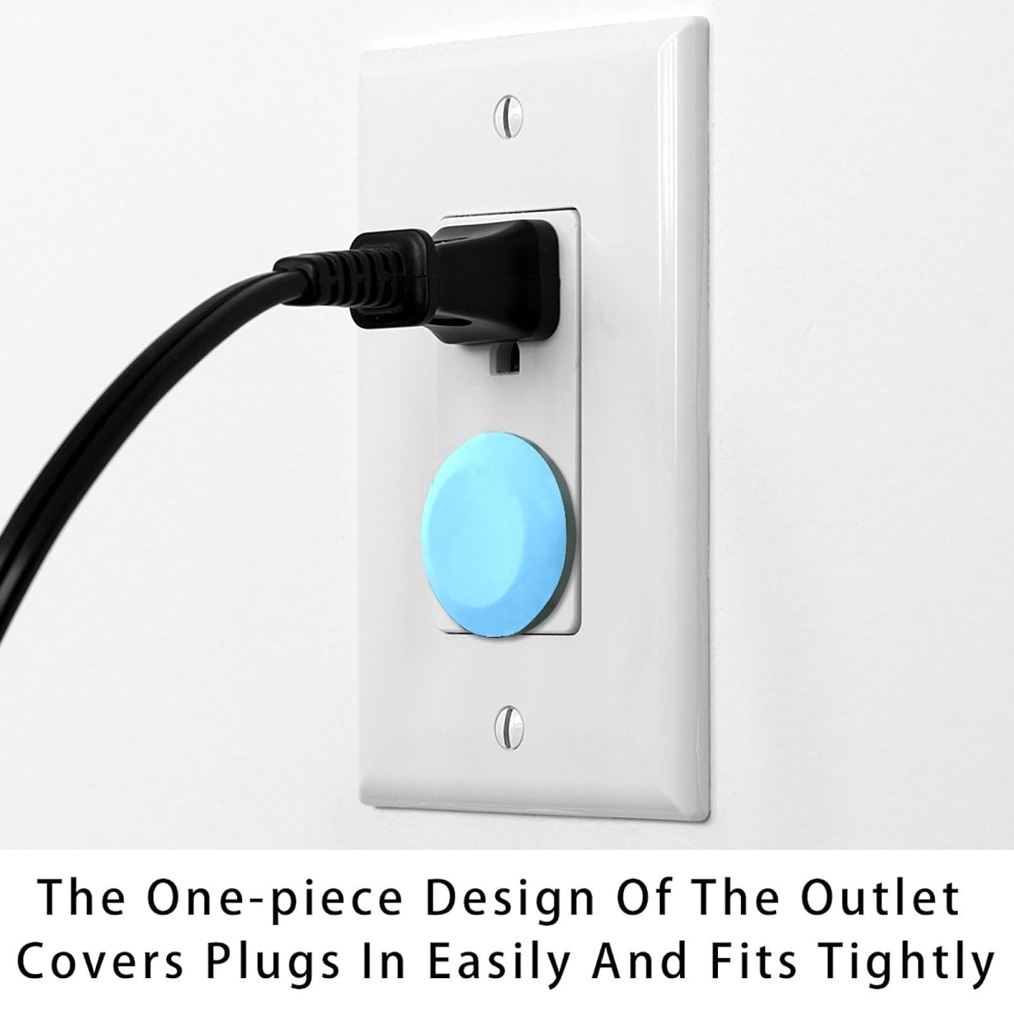 Pure Blue Color Outlet Covers Baby Proofing - Plug Covers for Electrical Outlets, Child Proof Socket Covers, Baby Safety Products for Home, Office