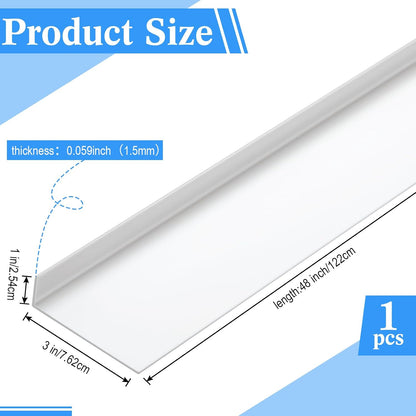 Sasylvia 10 Pcs Wall Corner Protector Guards, Vinyl 3/4 x 48 Inches Corner Trim Molding, Avoid Scratching Scuffs, Ease Install and Cleaning for Door Countertop Furniture Cabinet Protection, Clear