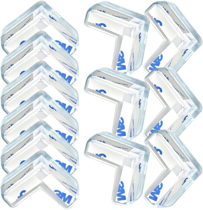 Corner Guards BLLNDX 12PCS High Resistant Adhesive Clear Corner Protectors High Resistant Adhesive Gel Proof Corner Guards for Furniture,Bed,Dressers,Cabinets L-Shaped Edge Bumpers