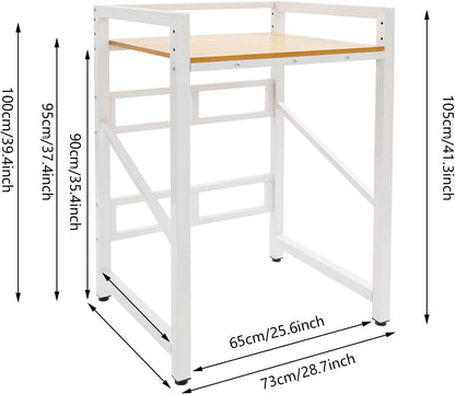 Over Washer and Dryer Shelves,Dryer Storage Shelf,3 Tiers Laundry Room Storage and Organizer Standing Shelf,Height Adjustable Laundry Room Shelves, Load-Bearing Capacity 22lbs (Log)