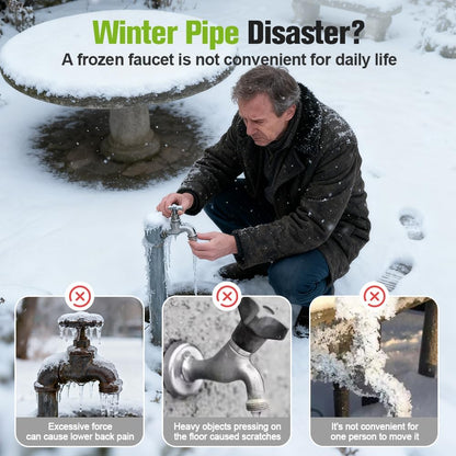 Outdoor Faucet Covers for Winter, 2026 New 9.8" x 6.3" Insulated Spigot Cover Waterproof Hose Bib Covers, Patio Winterizing Home Must-Have Faucet Cover for Outside Yard (A-1Pcs)
