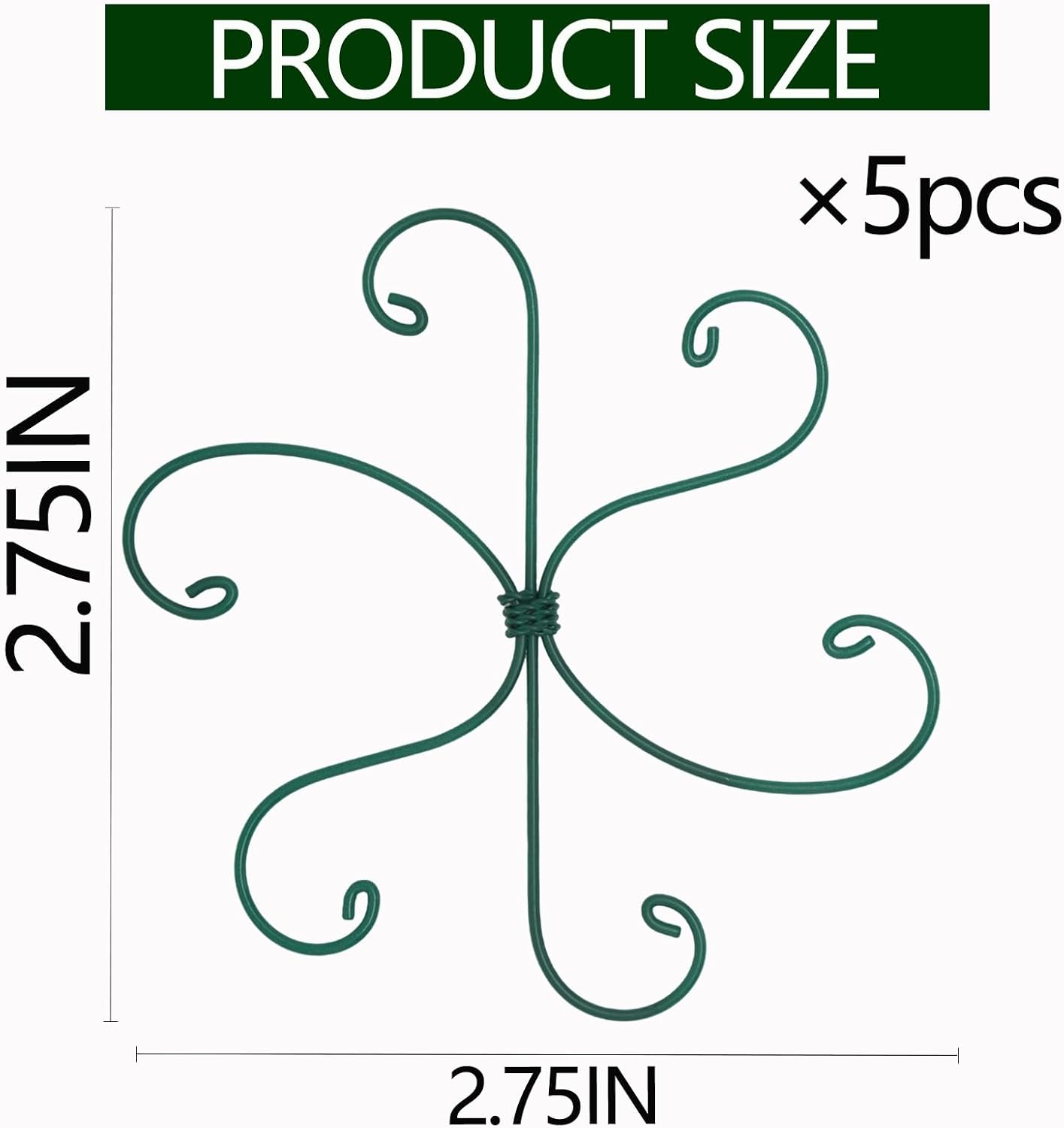 Yohsnor Monstera Plant Stem Support System - 5 Piece Set (5.5x4.7in) | Durable Plant Support Stakes for Climbing Plants & Fishbone Cactus | Ideal Leaf Stabilizer for Indoor Plants & Monstera Care