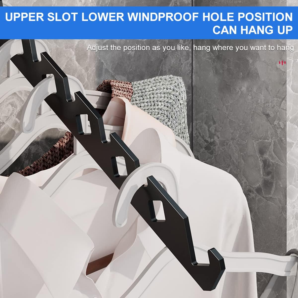 1Pcs Wall Mounted Clothes Drying Rack Aluminum Alloy Laundry Drying Rack with Screws 180°Adjustable Clothes Drying Hanger Rust Resistant Clothes Drying Organizer Rack for Home Dorm