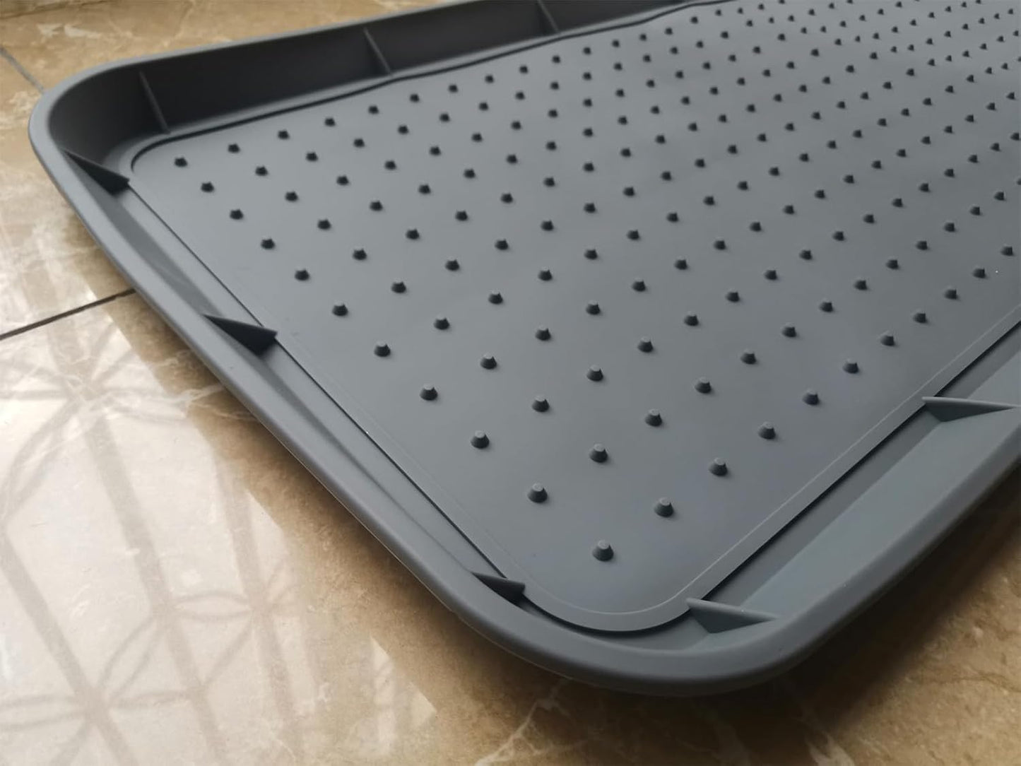 Rubber Boot Tray for Entryway,Boot Mat,Shoe Tray,Shoe Mat for Indoor and Outdoor Use (Soft Silicone Rubber, 29.5X14.9 inch)