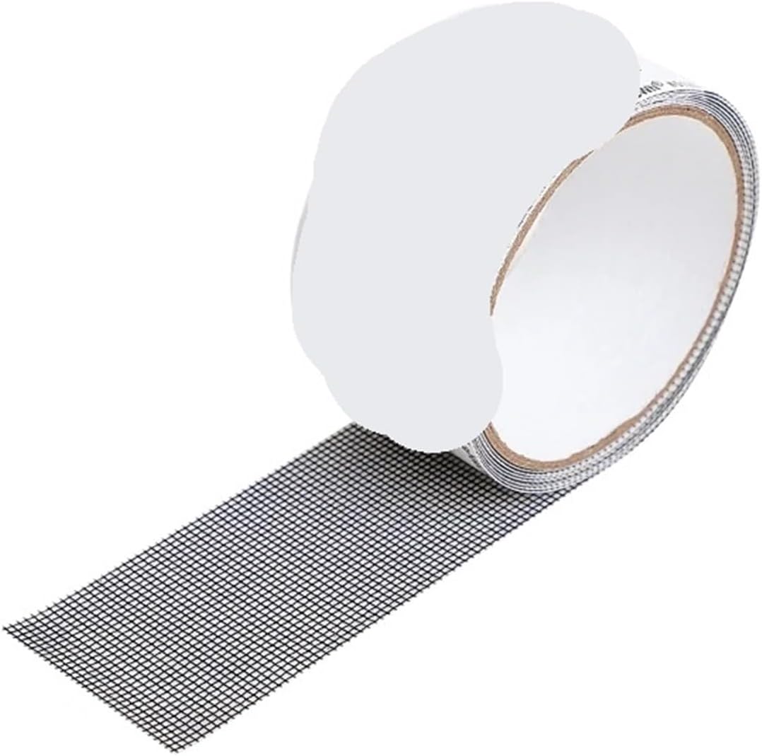 Window Screen Repair Tape 2 Pcs Window Screen Tape Screen Repair Subsidy Door Curtain Hole Patch Repair Self-Adhesive Screen Tape(Gray)