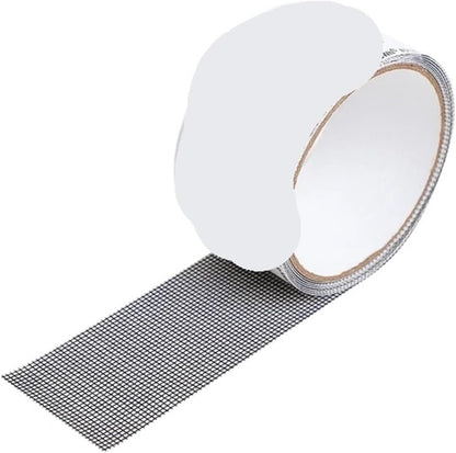 Window Screen Repair Tape 2 Pcs Window Screen Tape Screen Repair Subsidy Door Curtain Hole Patch Repair Self-Adhesive Screen Tape(Gray)
