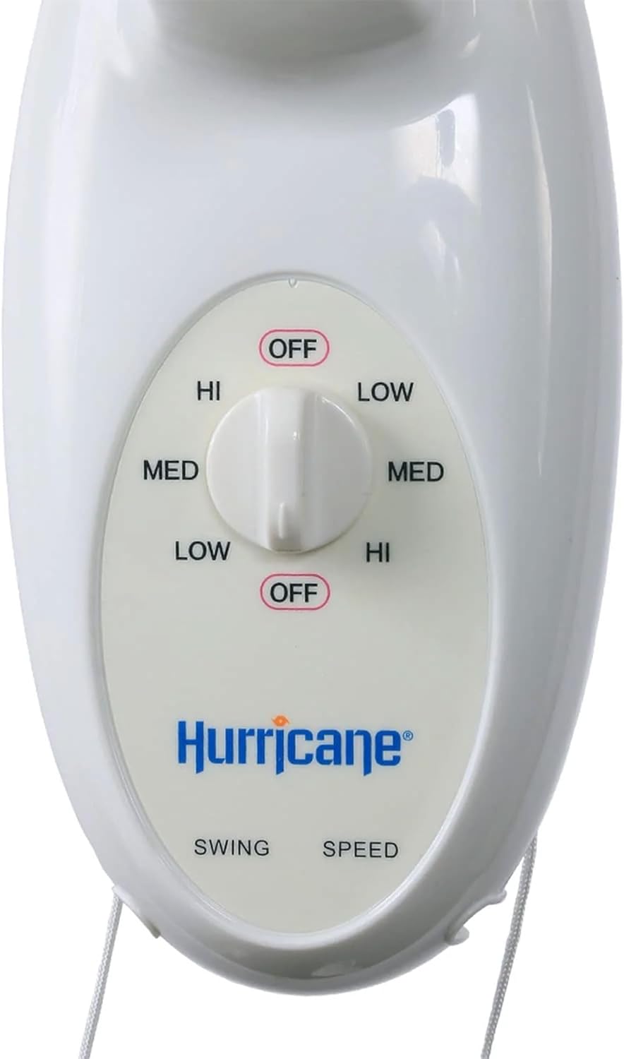 Hurricane Classic 6 Inch Clip Fan, 2 Speed Portable Desk Table Fan with Tilt, White