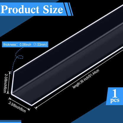 Sasylvia 10 Pcs Wall Corner Protector Guards, Vinyl 3/4 x 48 Inches Corner Trim Molding, Avoid Scratching Scuffs, Ease Install and Cleaning for Door Countertop Furniture Cabinet Protection, Clear