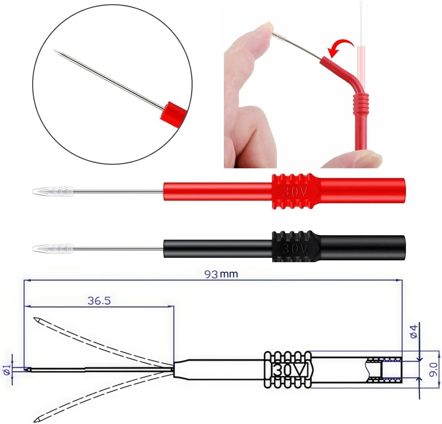 Test Lead Set,4mm Banana Plug (TH-6-KIT)