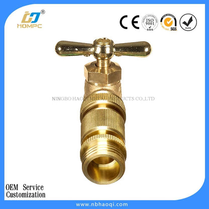 HQMPC Garden Hose Quick Connect Solid Brass Quick Connector Garden Hose Fitting Water Hose Connectors 3/4 inch GHT