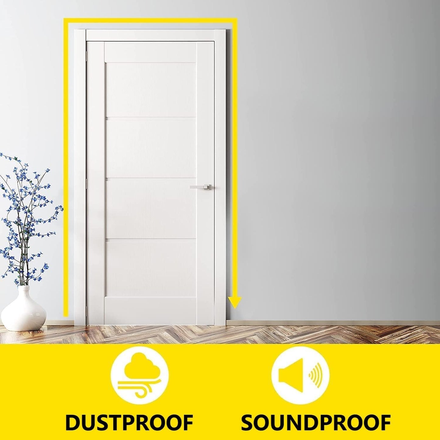 White Weatherstripping 1/4" W x 1/8" T, Foam Seal Strip for Window Door, Adhesive Foam Insulation Tape Reduce Noise Dust Cold Air, 16FT Each x 3 Rolls