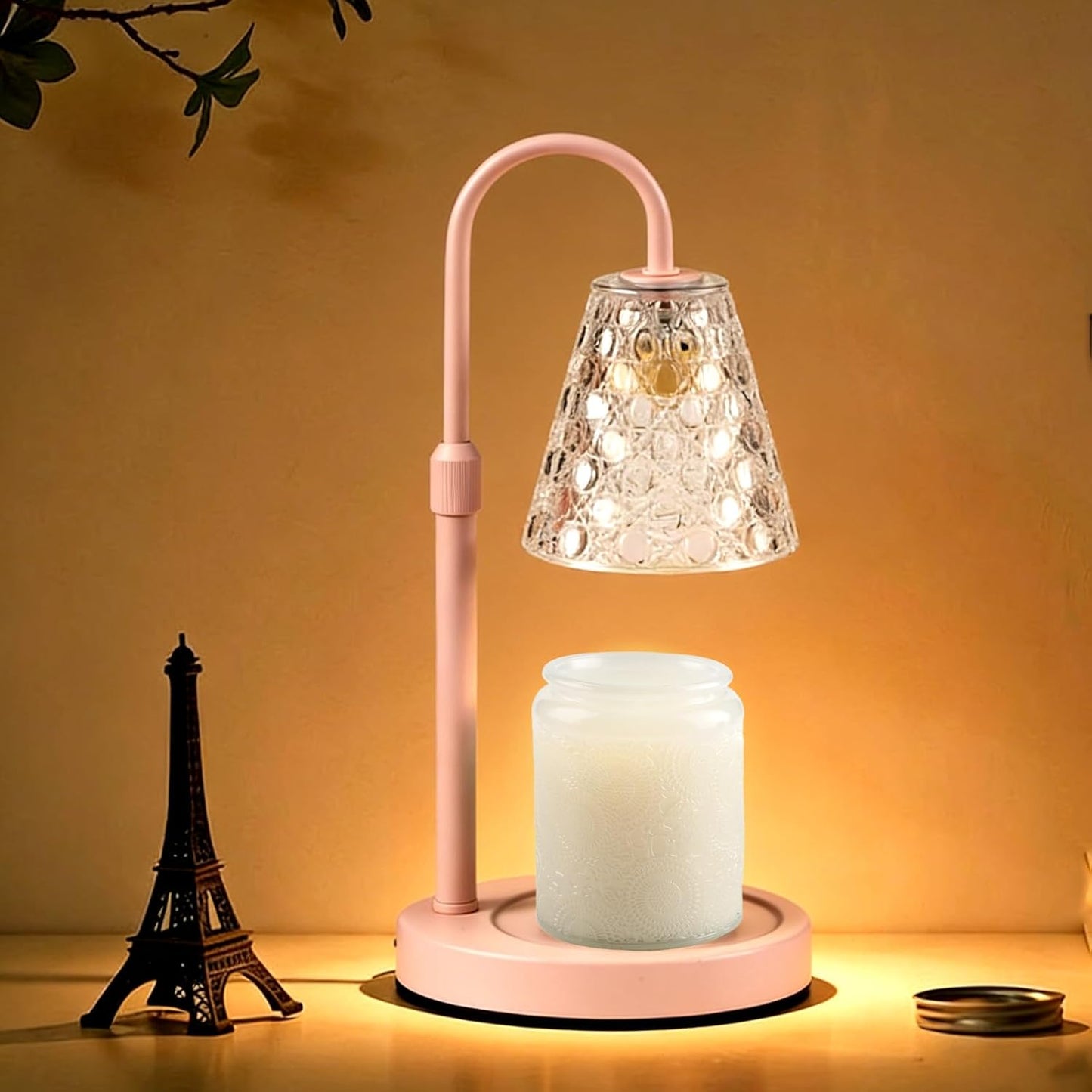 Candle Warmer Lamp with Timer Dimmable, Birthday Gifts for Women Mom, House Warming Gifts New Home Decor, Wax Melt Warmer for Jar Candles with 2 Bulbs, Black