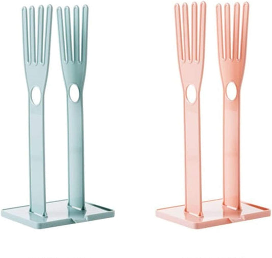 2 Pieces Kitchen Rubber Gloves Racks Drain Towel Storage Holders Home Cleaning Tool Drying Rack Sink Accessories