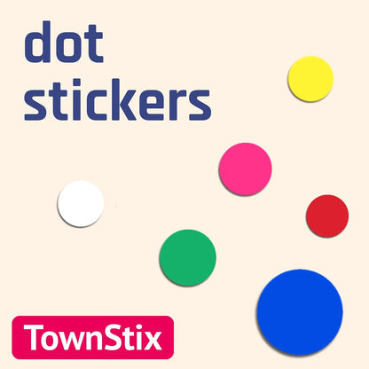 2" Round Large Colored Moving Stickers Labels - 10 Colors, Pack of 240