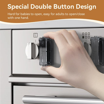 EUDEMON 5 Pack Baby Safety Gas Stove Knob Locks,Childproof Lock for Big,Small Knobs,Eay to Install & Use (Black)