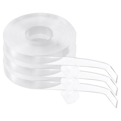 3pcs Double Sided Nano Tape 16.4FT x 0.6" x 0.08" Multipurpose Removable Clear Mounting Tape Washable Waterproof Picture Hanging Adhesive Strips for Walls Carpets Posters Decor