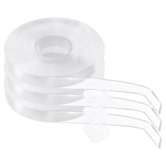 3pcs Double Sided Nano Tape 16.4FT x 0.6" x 0.08" Multipurpose Removable Clear Mounting Tape Washable Waterproof Picture Hanging Adhesive Strips for Walls Carpets Posters Decor