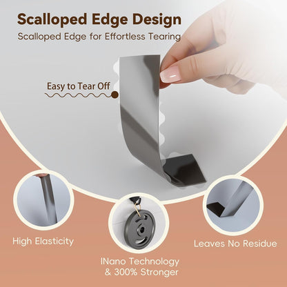zvp Double Sided Nano Tape, Removable Heavy Duty Mounting Foam Tape, Adhesive Tape for Wall, Carpet, Poster and Picture Hanging Strips (Transparent, 1.15 * 118 in)