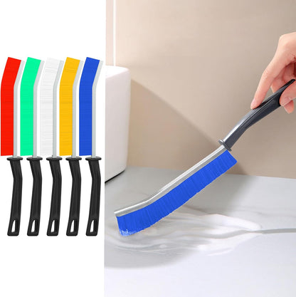 3 PCS Cleaning Gap Brush Set Narrow Crevice Scrub Brush with Stiff Bristles Handle Detail Cleaning Brushes for Home,White,Yellow,Red