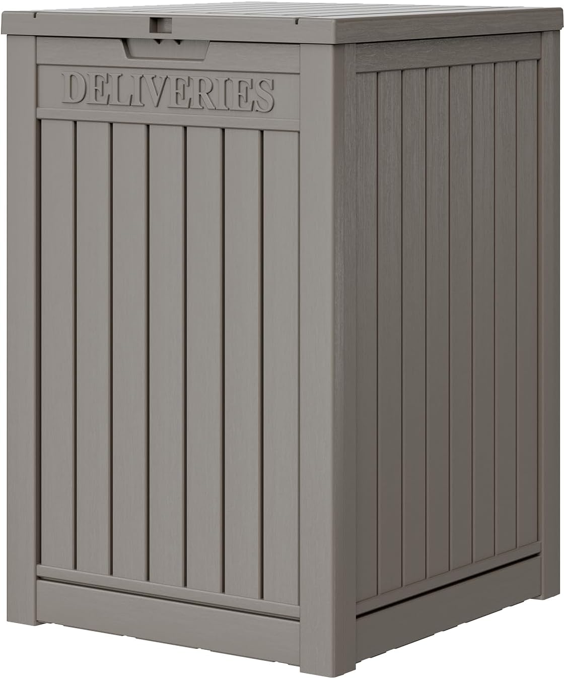 LHBGO Package Delivery Box for Outside, 48 Gallon Storage with Lockable Secure, Large Double Wall Resin Outdoor Package Delivery Waterproof Deck