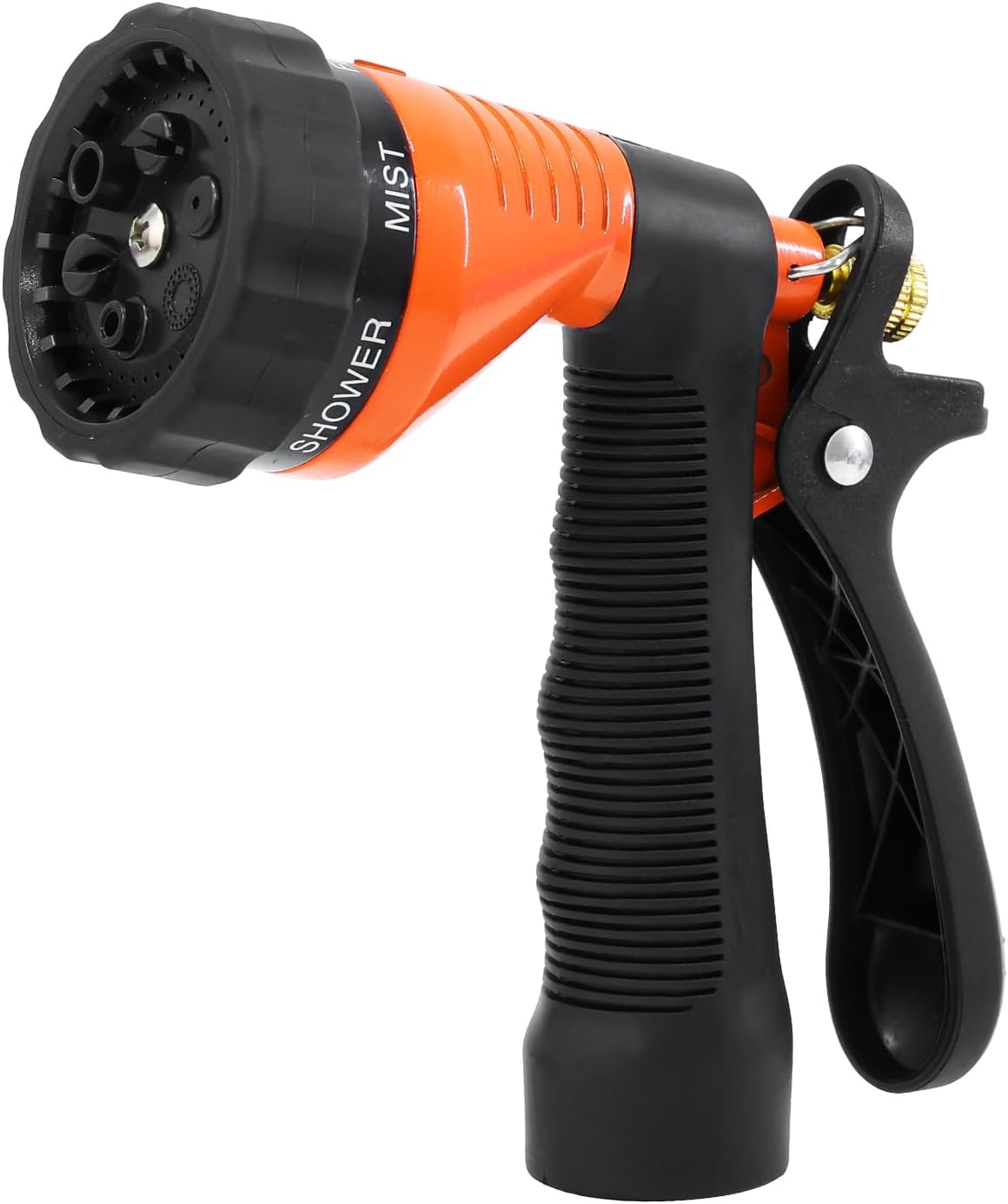 RESTMO Garden Hose Spray Nozzle, Water Hose Nozzle Heavy Duty, High Pressure Hand Sprayer with 6 Adjustable Watering Patterns, Slip Resistant for Watering Plants, Car Washing & Pet Showering, Purple