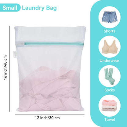 OTraki Large Mesh Laundry Bags 28x35 inch Zipper Mesh Lingerie Bags for Washing Delicates Net Laundry Mesh Bag Machine Washable for Dorm Hotel Camp Don't Drying, Melting 140-176℉, White