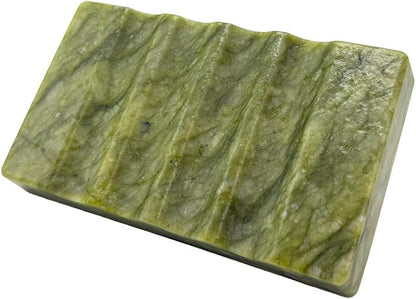 WeDoDecor Real Marble Soap Dish for Shower Stone Tray Small Bar Soap Holder with Self Draining | Non-Slip, Luxury Bath Room Accessories (White)