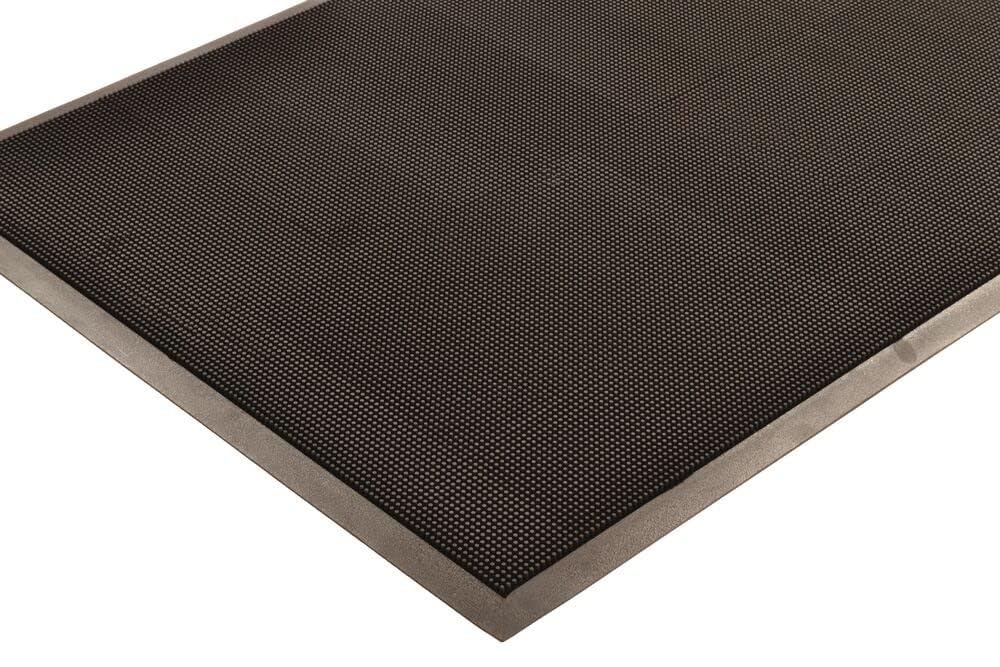 NoTrax 345 Scraper Outdoor Brush Mat, Natural Rubber Doormat for Outdoor Year-Round Use, Heavy-Duty, Durable, Beveled Edges, 28" x 46" Black, 345S2846BL