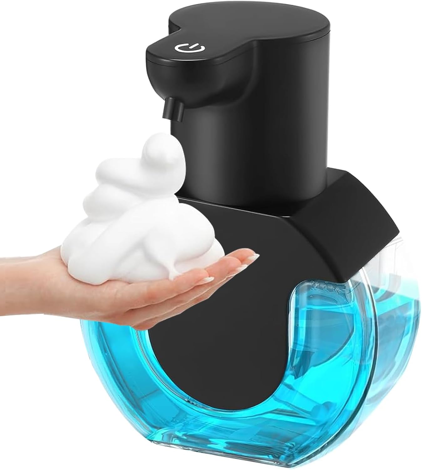 2 Pack Automatic Soap Dispenser,14.2oz/420ML Touchless Automatic Foaming Hand Soap Dispenser,Rechargeabled Wall Mounted Smart Pump for Bathroom Kitchen