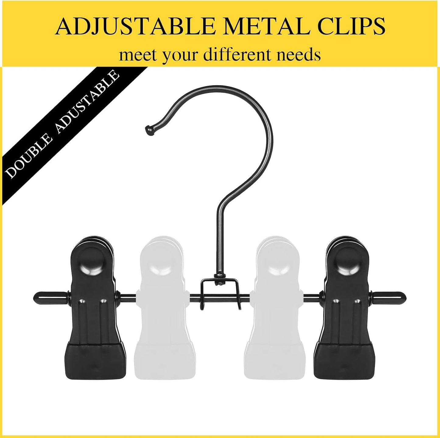 20 Pack Boot Hangers Closet Hanging Clips Laundry Hooks for Hats, Pants, Towel, Socks, Handbags, Bags, Underwear