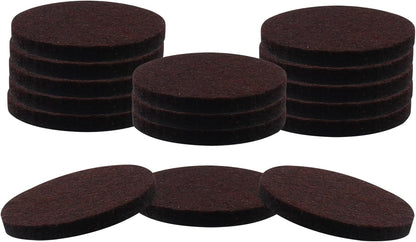 16 Pcs 3"/75mm Felt Furniture Pads Brown Round Self Adhesive | 5mm Thick, Anti Scratch Floor Protectors, For Furniture Feet Chair Legs