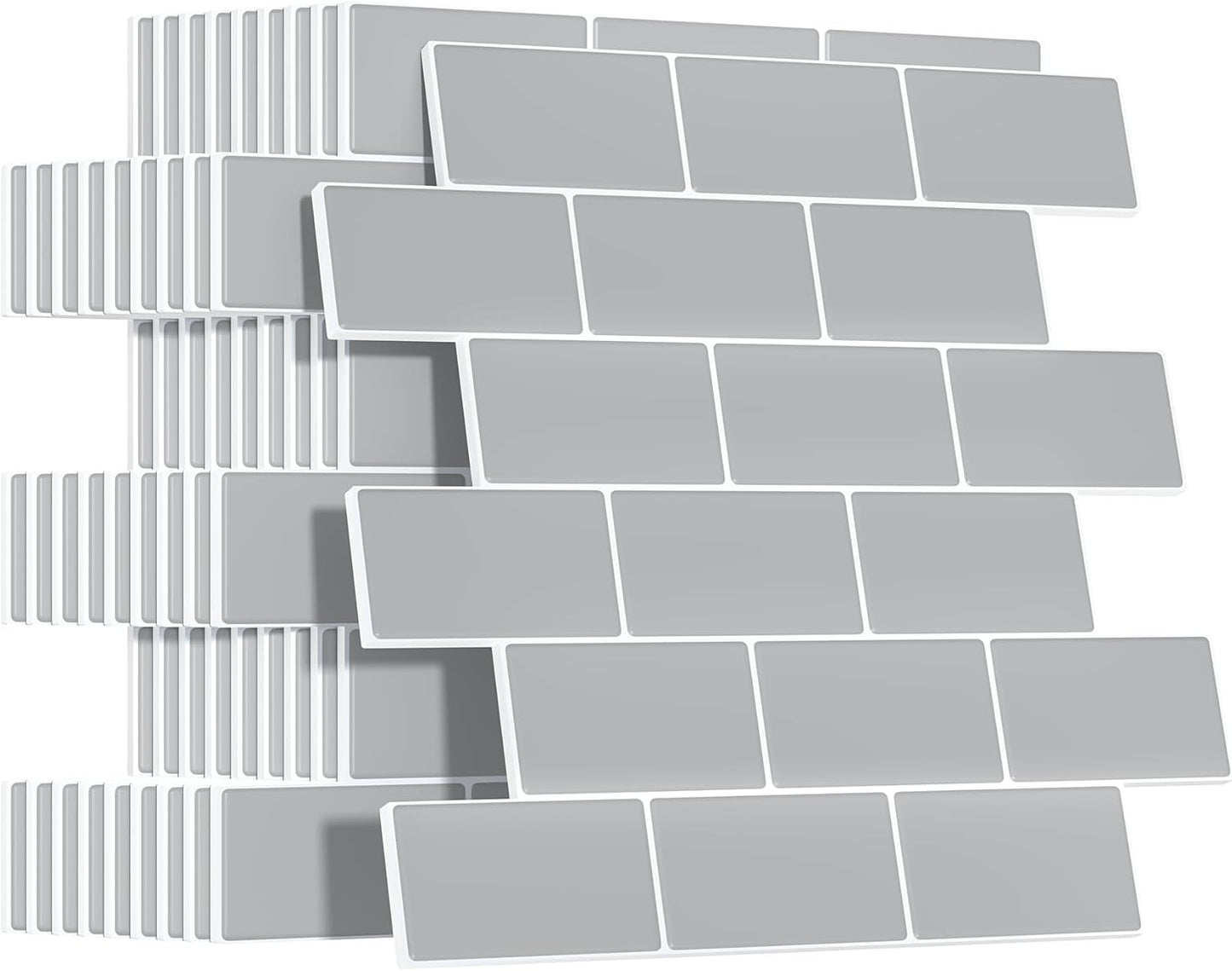Yoillione Peel and Stick Backsplash for Kitchen: Self Adhesive Wall Tiles for Bathroom - Vinyl Thick Back Splash Tile (10, Light Coffee)