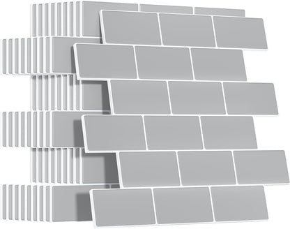 Yoillione Peel and Stick Backsplash for Kitchen: Self Adhesive Wall Tiles for Bathroom - Vinyl Thick Back Splash Tile (10, Light Coffee)
