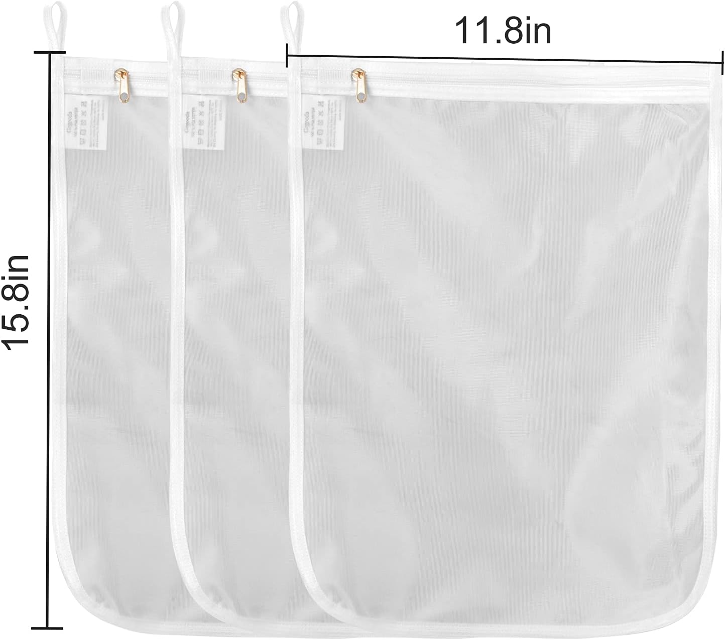 GOGOODA 2 Pack Delicates Laundry Bags, Fine Mesh Wash Bag with Hanging Loop | Large for Lingerie, Shirts, Sweaters, Underwear, Bra, Silk, Socks