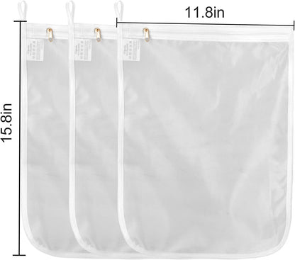 GOGOODA 2 Pack Delicates Laundry Bags, Fine Mesh Wash Bag with Hanging Loop | Large for Lingerie, Shirts, Sweaters, Underwear, Bra, Silk, Socks