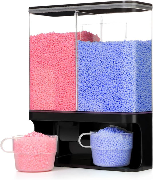 Laundry Dispenser, Wall Mounted Laundry Dispenser with 2 Cups, Laundry Container (105 oz)