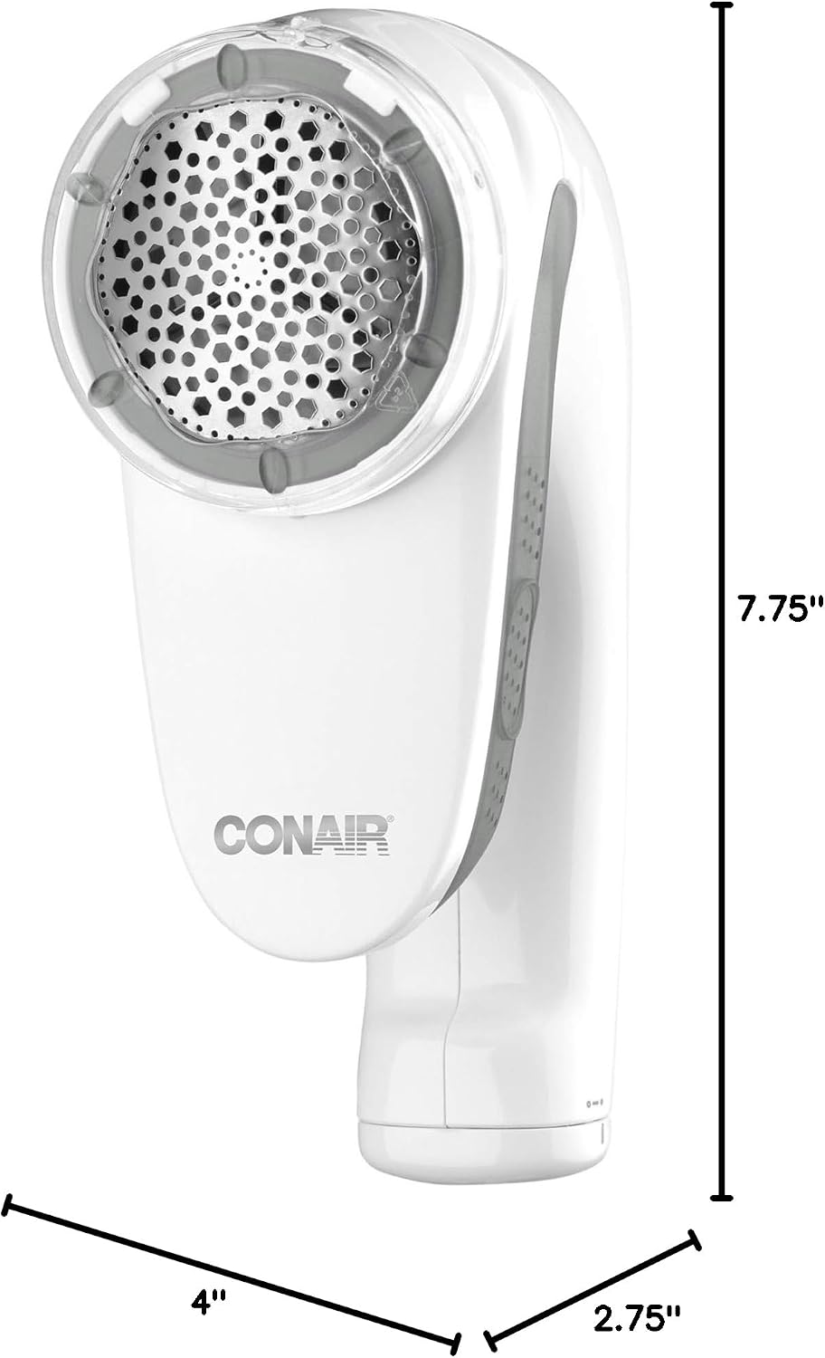 Conair Fabric Shaver and Lint Remover, Rechargeable Portable Clothes Shaver with 3 Settings, Fuzz Remover for Sweaters, Clothing, and Furniture, Large 2-Inch Shaving Head, White