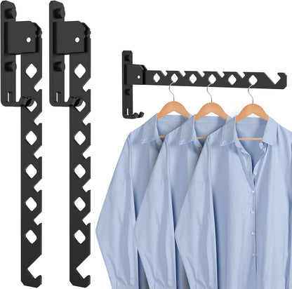 1Pcs Wall Mounted Clothes Drying Rack Aluminum Alloy Laundry Drying Rack with Screws 180°Adjustable Clothes Drying Hanger Rust Resistant Clothes Drying Organizer Rack for Home Dorm