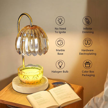 Candle Warmer Lamp with Timer & Dimmer, Electric Candle Lamp Warmer with 2 Bulbs for Scented Candle, Home Decor Gift for Her, Mother’s Day Gift (Milk Tea)