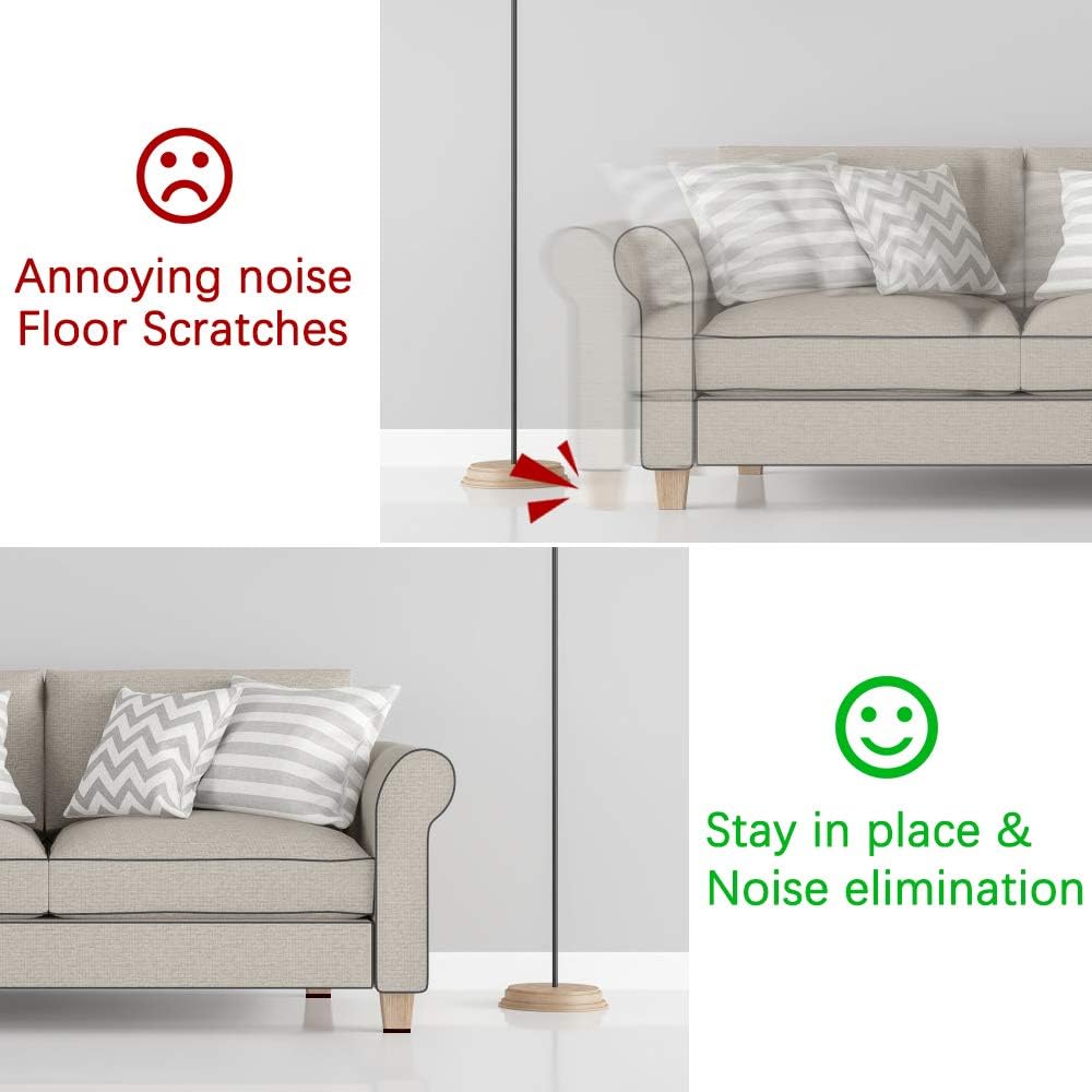 Yelanon Non Slip Furniture Pads -12pcs 4" Furniture Grippers Hardwood Floors, Non Skid for Furniture Legs,Self Adhesive Rubber Feet, Anti Slide Furniture Floors Protectors for Keep Couch Stoppers