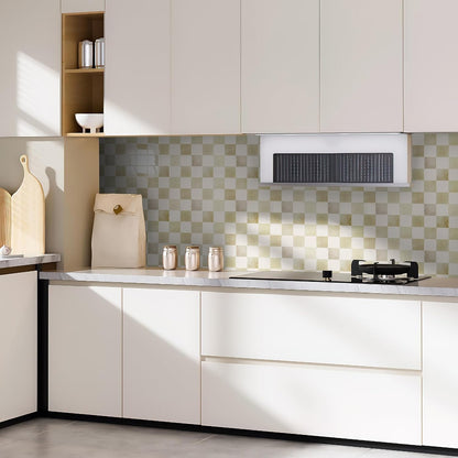 Art3d 10-Pack Heavy-Duty Peel and Stick Backsplash, 12x12 Inch Self-Adhesive Wall Tile Stick on Kitchen Countertop, Beige and White