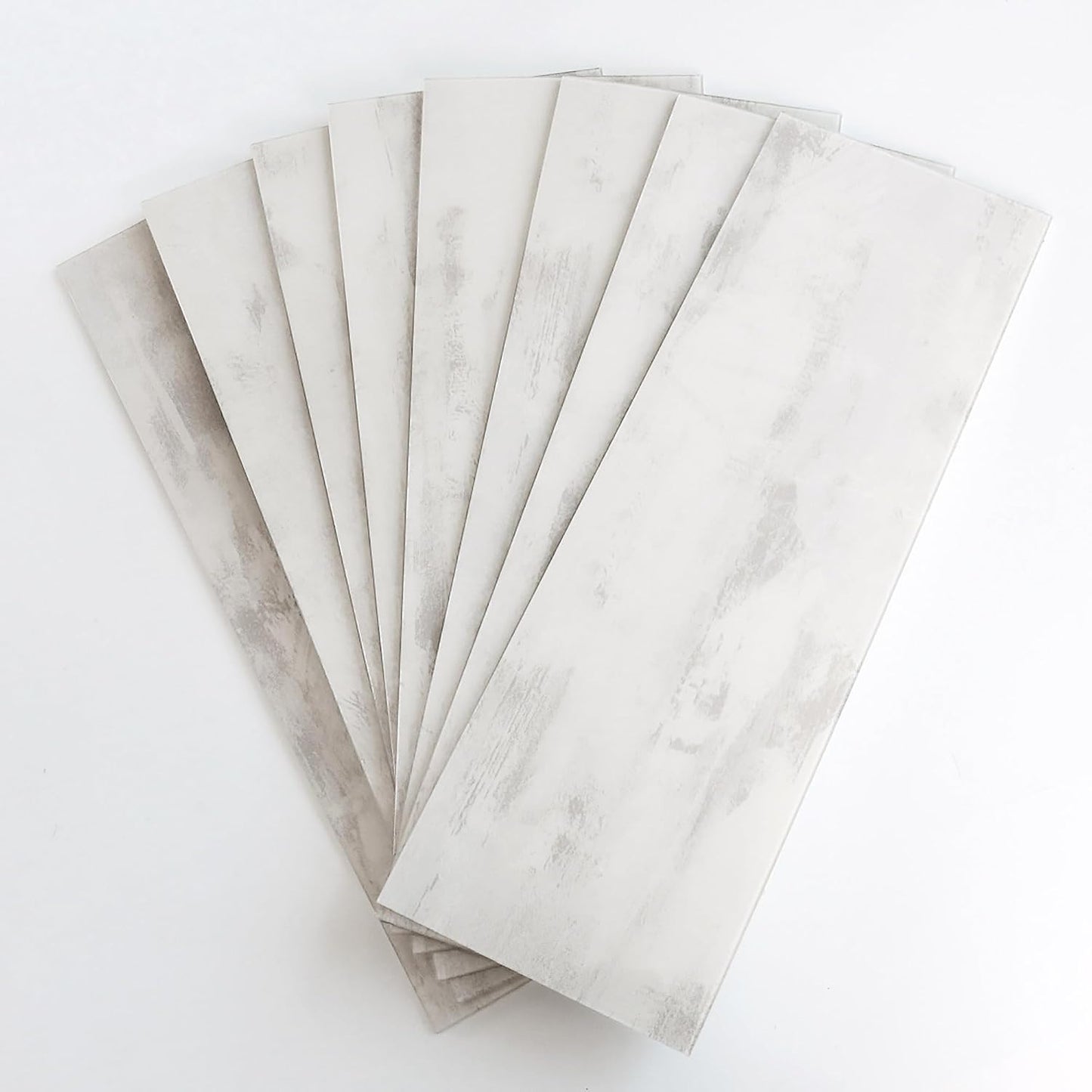 BeNice Peel and Stick Backsplash for Kitchen Tile,Peel and Stick Tiles for Walls Tile Stickers Waterproof Marble Tile Backsplash 3.85"x11.73"(16Tiles) White Gray